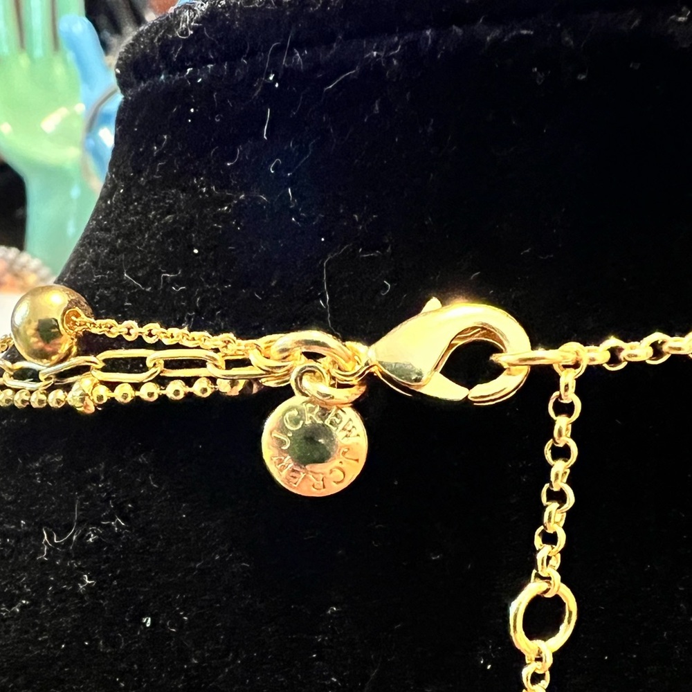 J. Crew 3 strand gold-tone chain necklace. Gold balls and long chain. - Picture 2 of 5